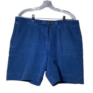 Lauren Ralph Lauren Women Size 16 Cargo Utility Shorts Blue Denim